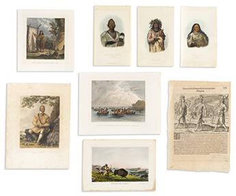 (NATIVE AMERICANS.) Group of 26 mostly hand-colored engraved or lithographed book plates.
